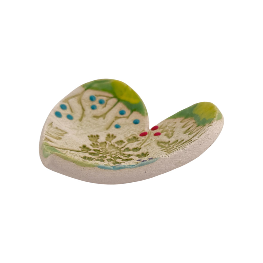 Trinket Dish - Heart - Pressed Flowers - Small