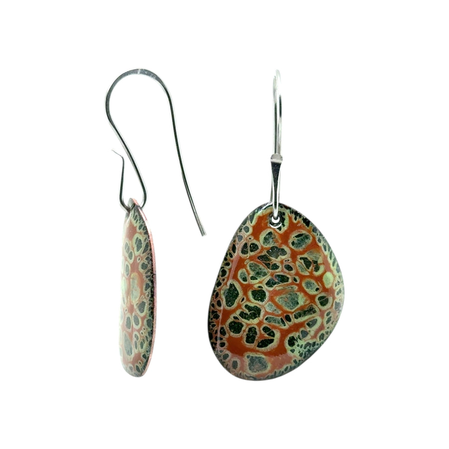 Enameled Earrings