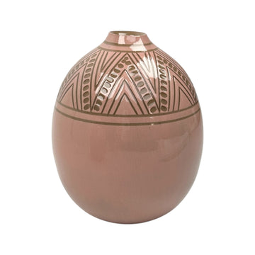 Medium Vase - Pink - Geometric