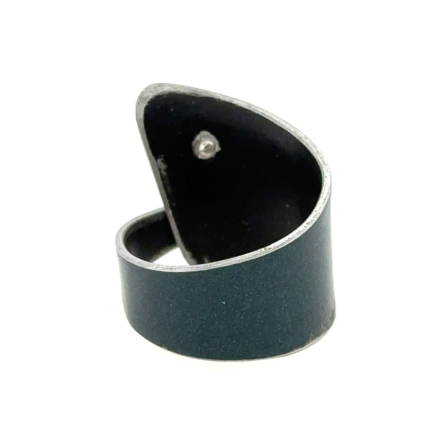 Ring - Navy Blue with Baby Blue Dot