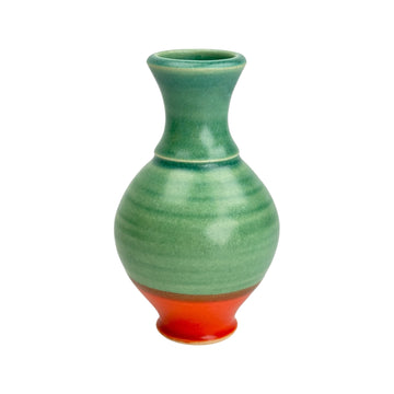 Bud Vase - Green/Red