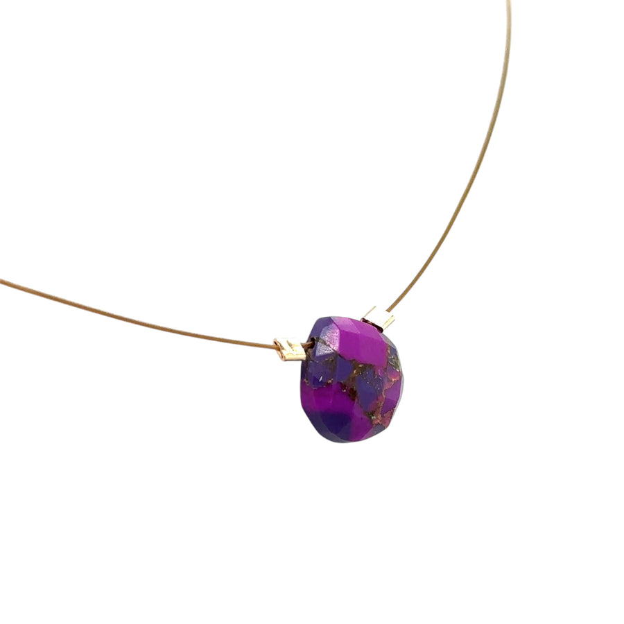 Purple Copper Turquoise Necklace