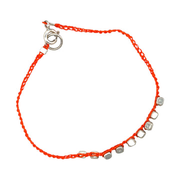 Bracelet - Hand Crocheted Gortex wtih Sterling Square Beads