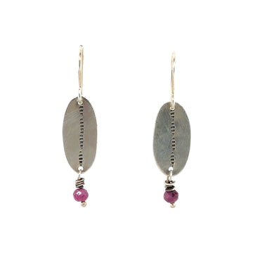 Earrings - Ruby with Ovals