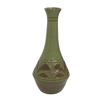 Large Vase - Sage - Geometric