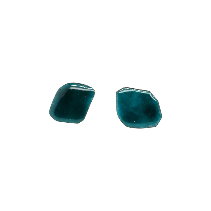 Enameled Stud Earrings