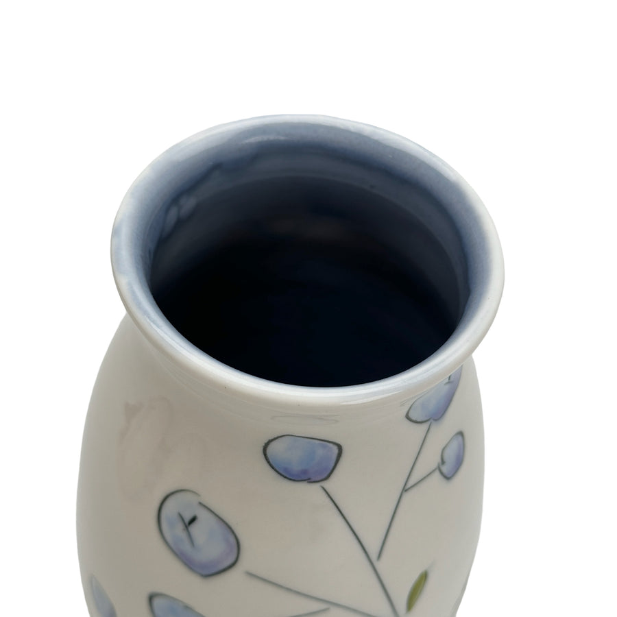 Birds and Blueberries - Vase - Medium