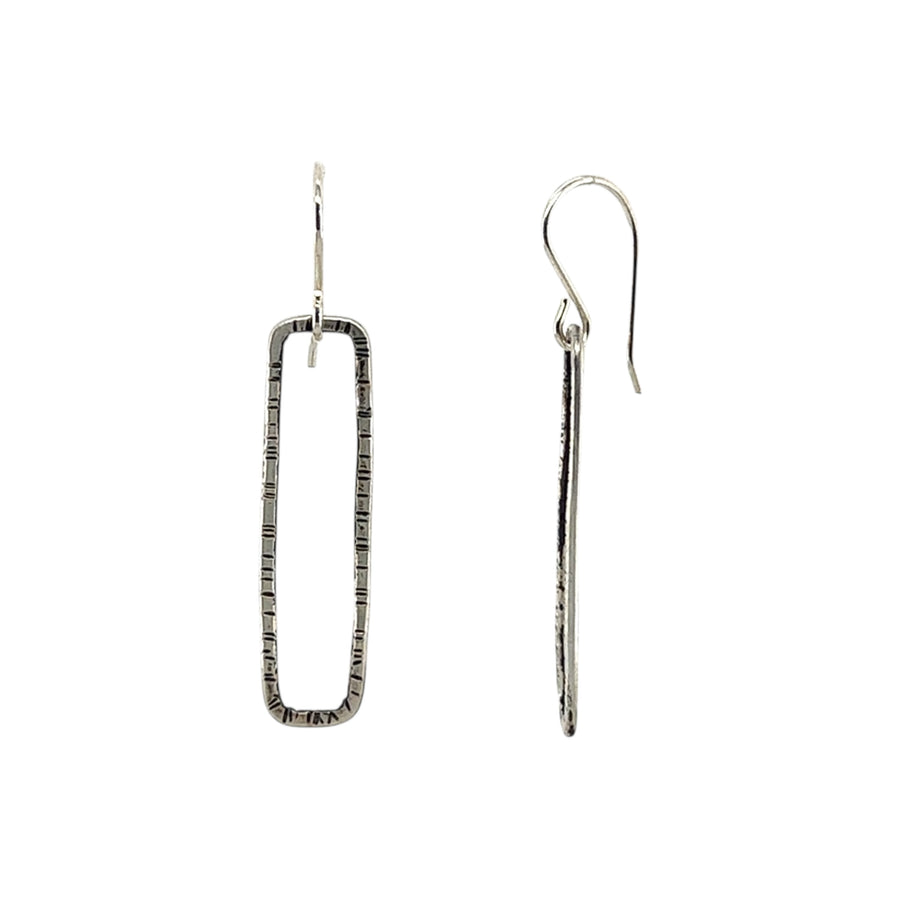Earrings - Silver Rectangles