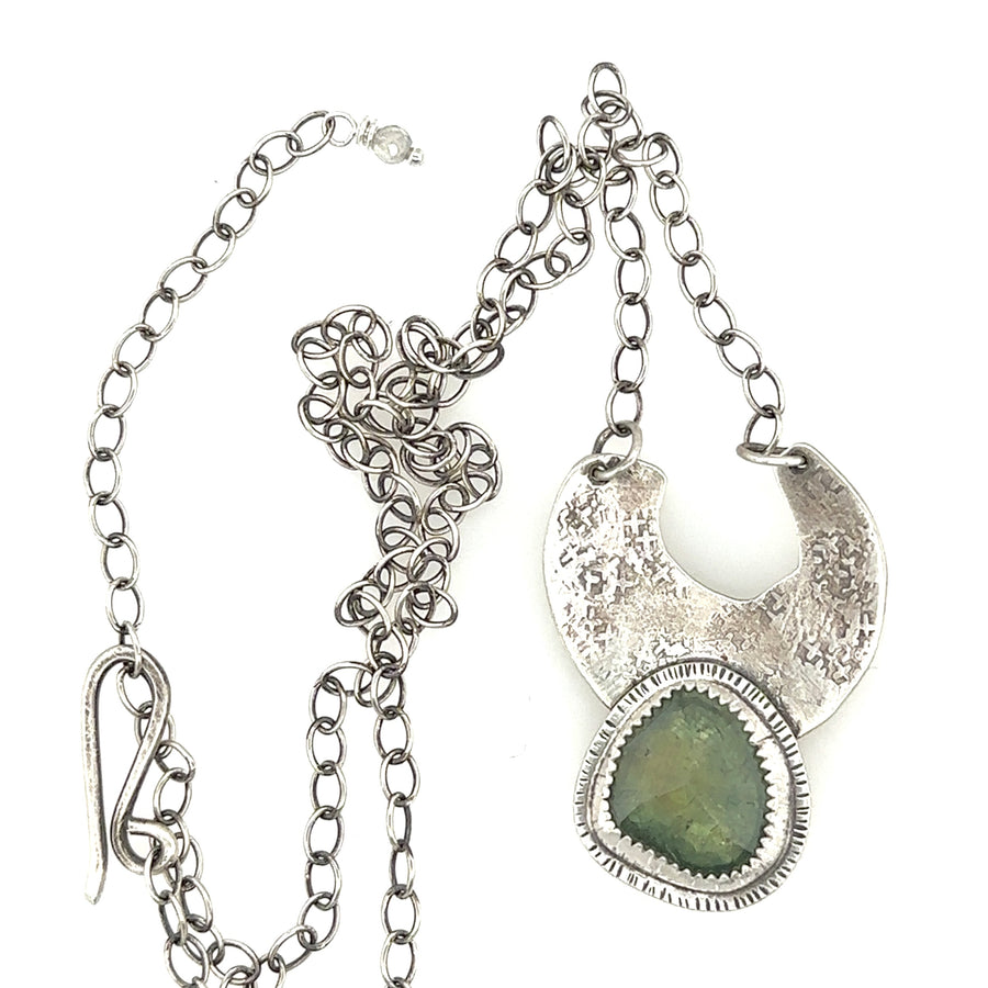 Necklace - Green Sapphire Pendant