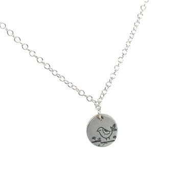 Necklace - Disk with Partridge