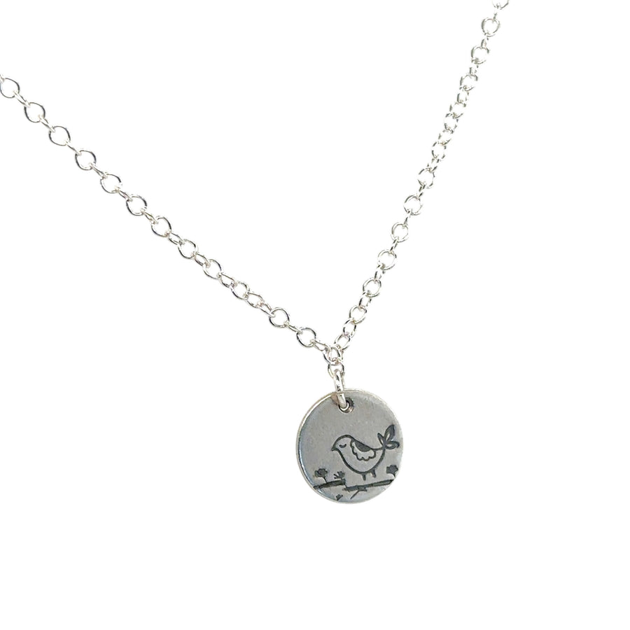 Necklace - Disk with Partridge