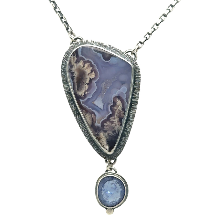 Necklace - Purple Passion Agate and Tanzanite