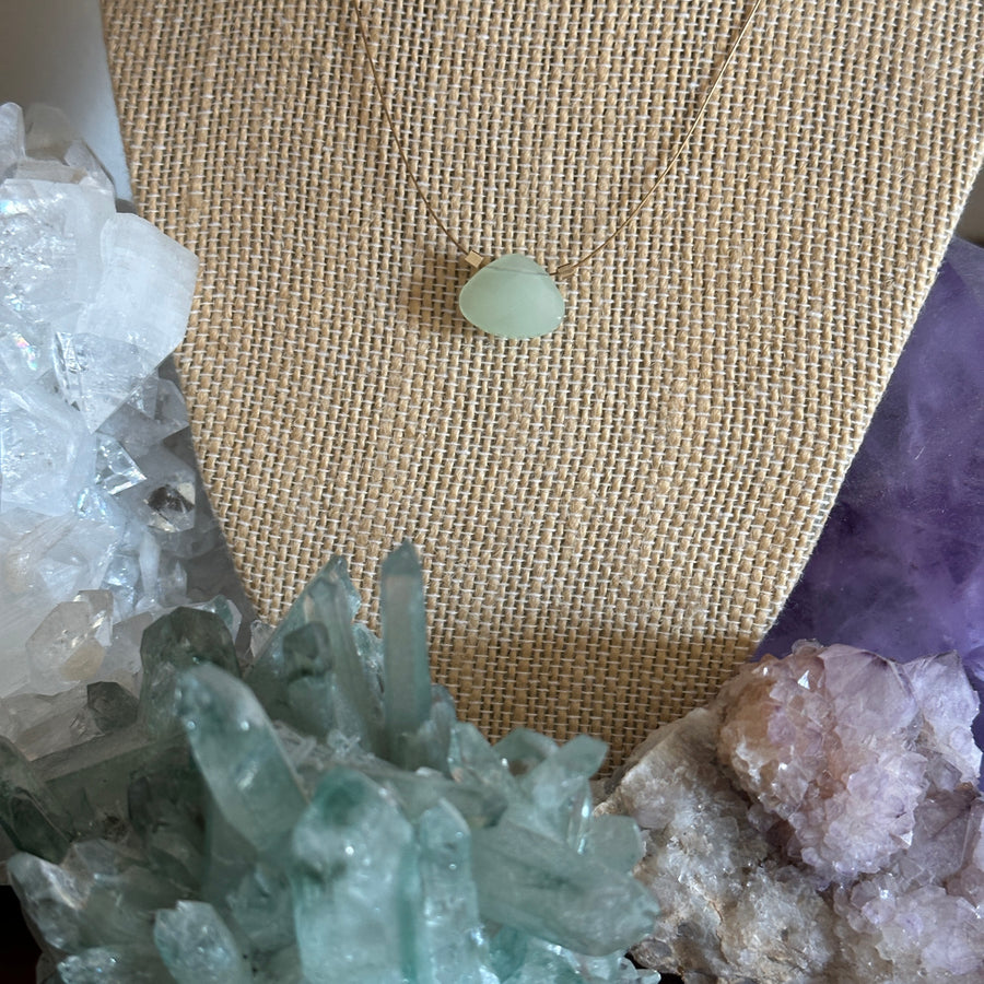 Czech Quartz Necklace - Mint