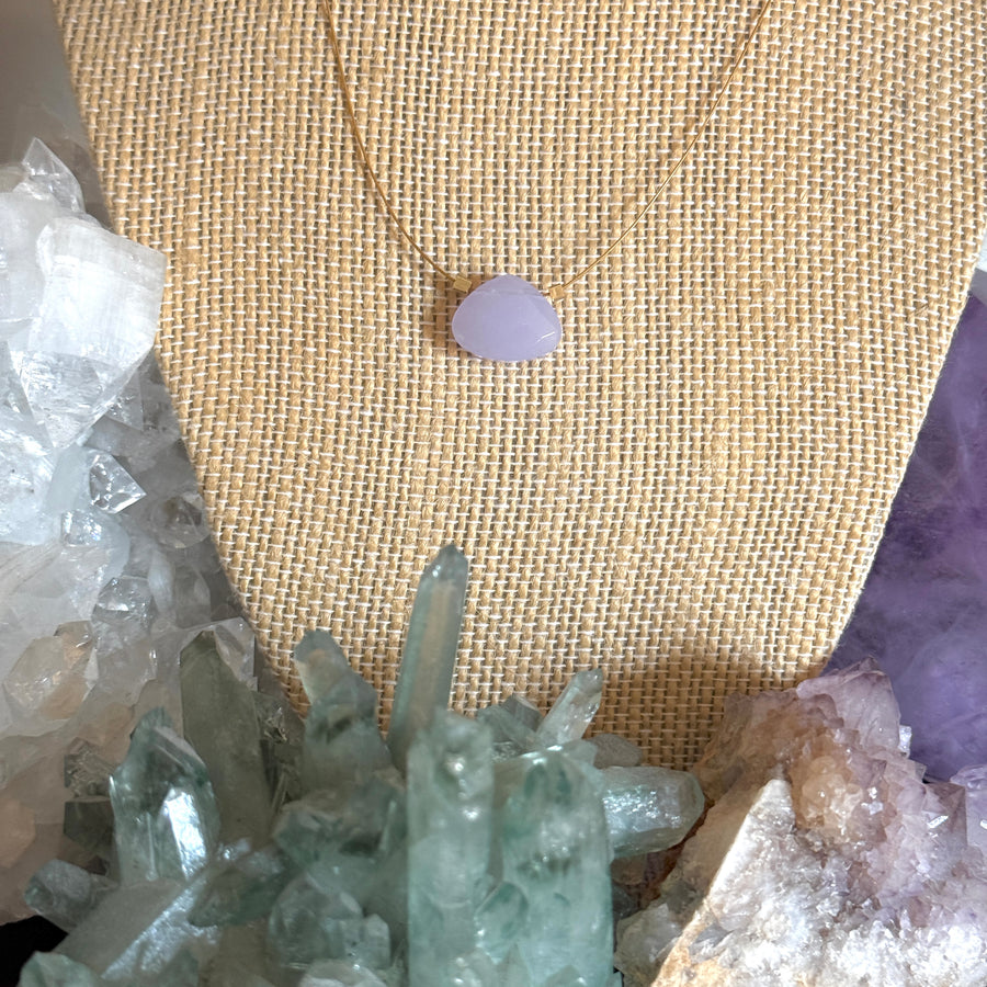 Czech Quartz Necklace - Lilac