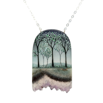 Necklace with Crystals - Forest