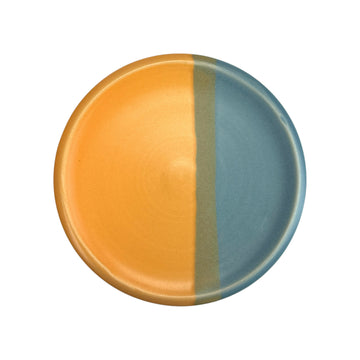 Dessert Plate - Yellow/Light Blue