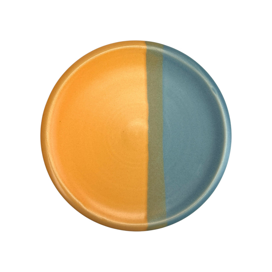 Dessert Plate - Yellow/Light Blue