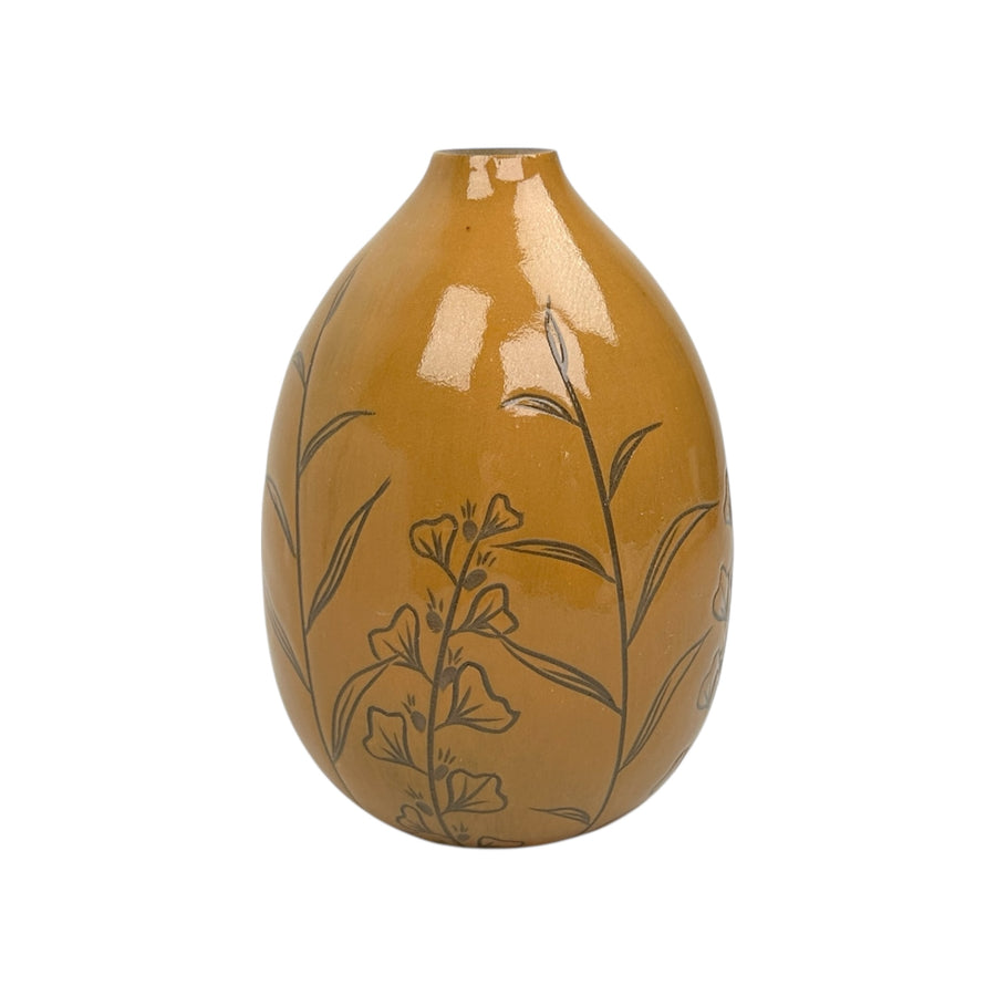 Medium Vase - Gold - Botanical