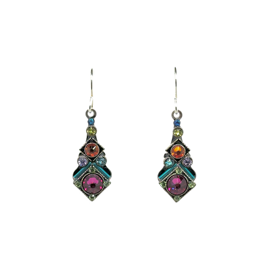 Earrings - Rainbow Diamond Drop