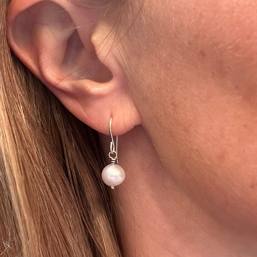 Earrings - Freshwater Pearls - White