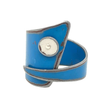 Ring - Royal Blue with White Dot - Size 8.75