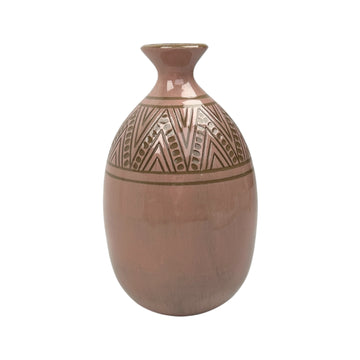 Medium Vase - Pink - Geometric