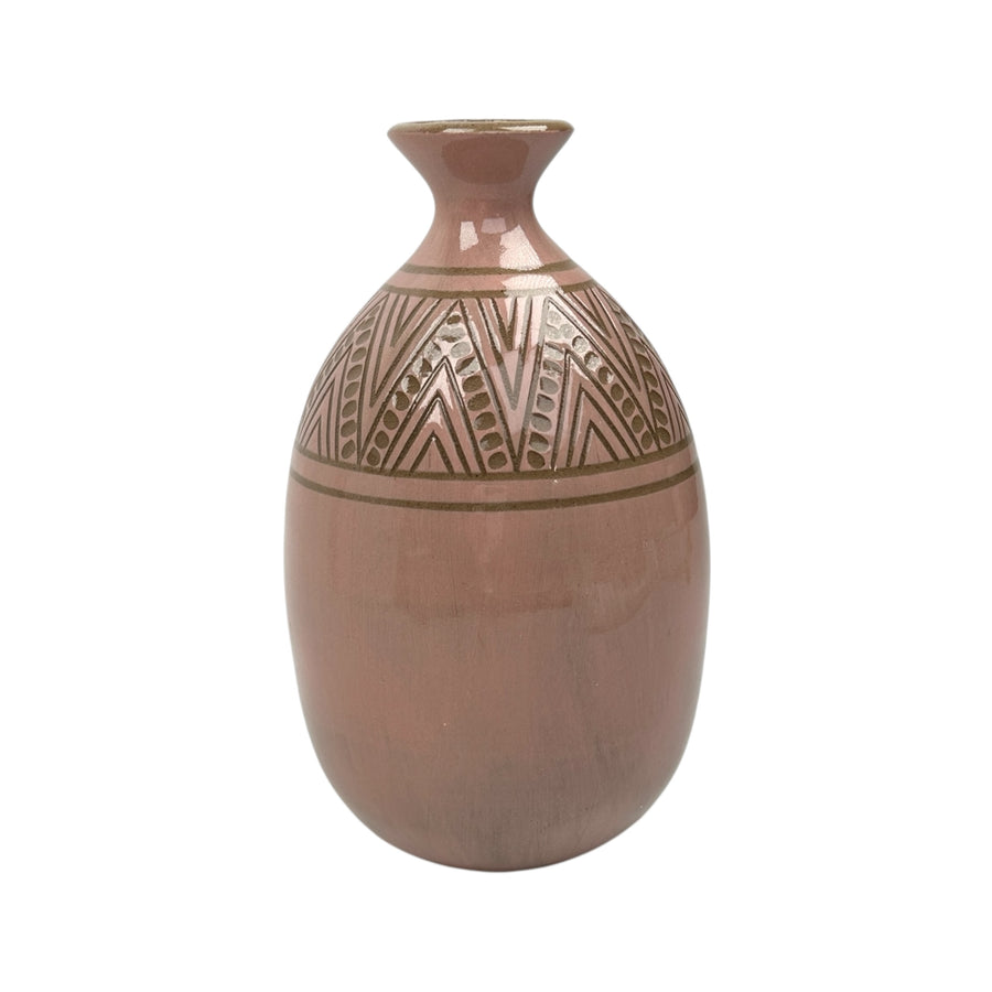 Medium Vase - Pink - Geometric