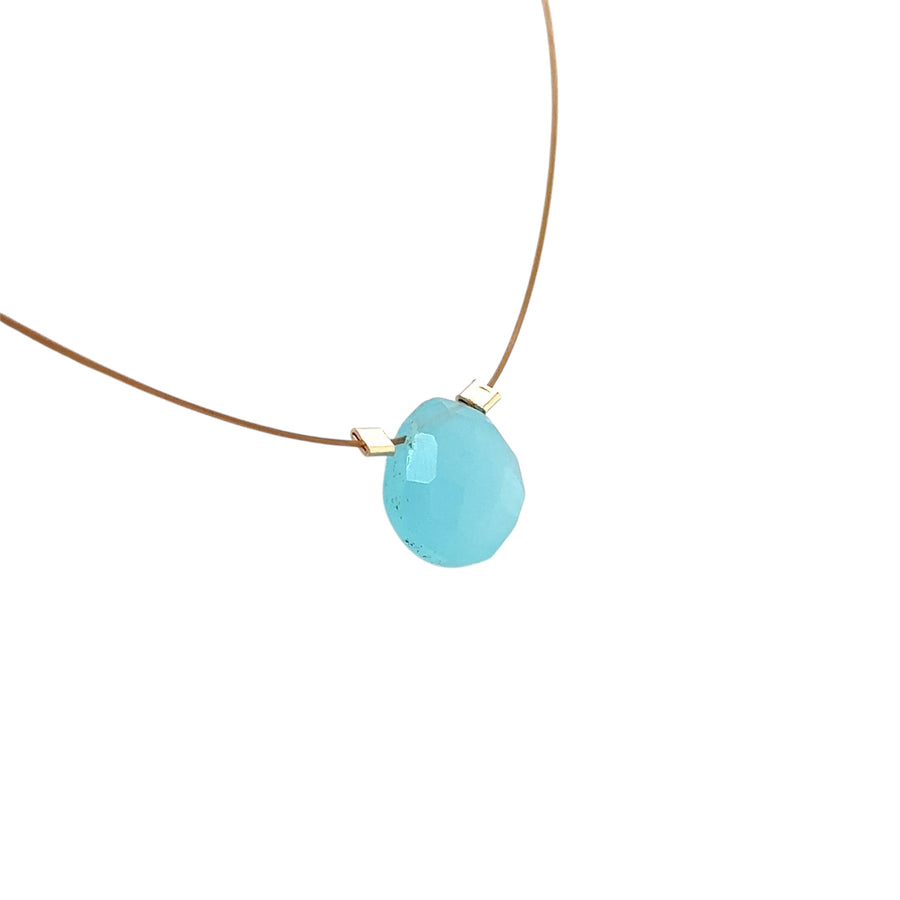 Aqua Chalcedony Necklace