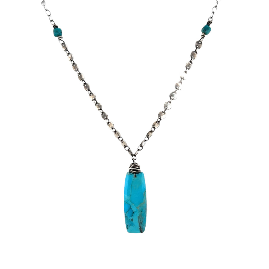 Necklace - Turquoise Rectangle