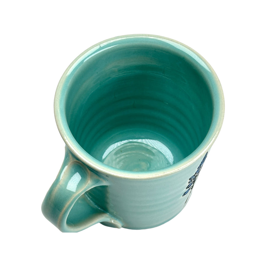 Mug - Blue Lupine on Teal