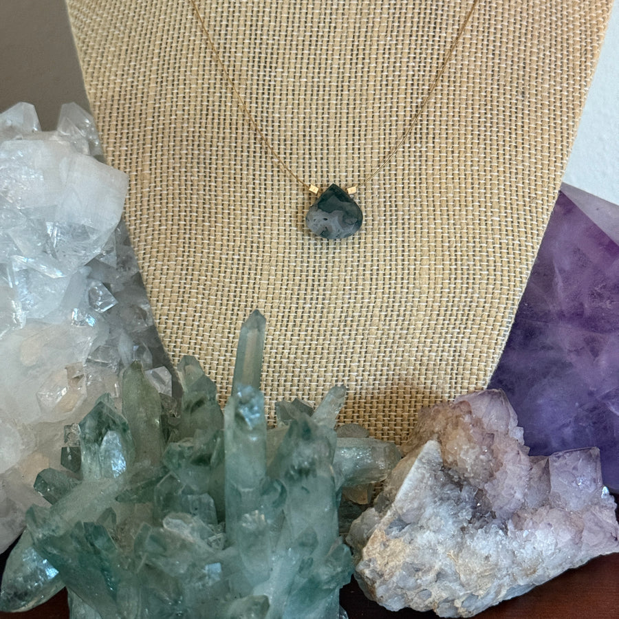Green Moss Agate Necklace