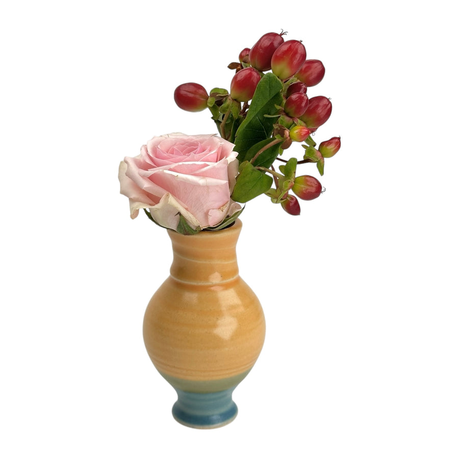 Bud Vase - Yellow/Light Blue