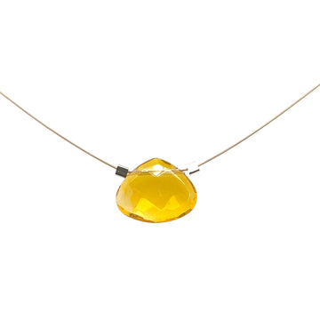 Czech Quartz Necklace - Lemon