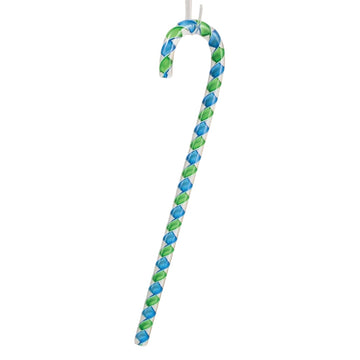Blue & Green Candy Cane Ornament
