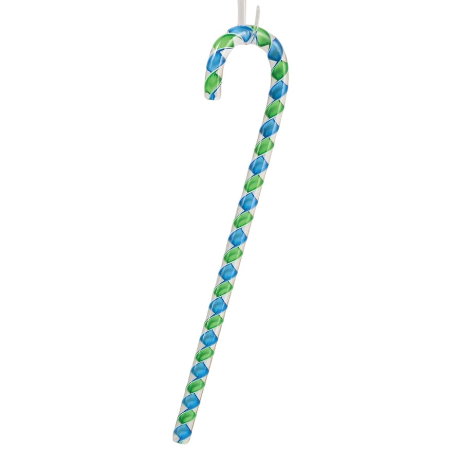 Blue & Green Candy Cane Ornament
