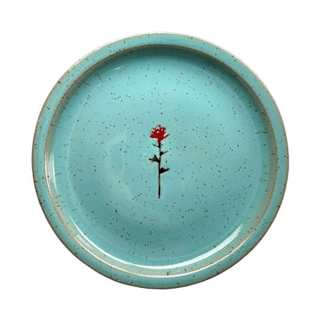 Dinner Plate - Western Teal Paintbrush