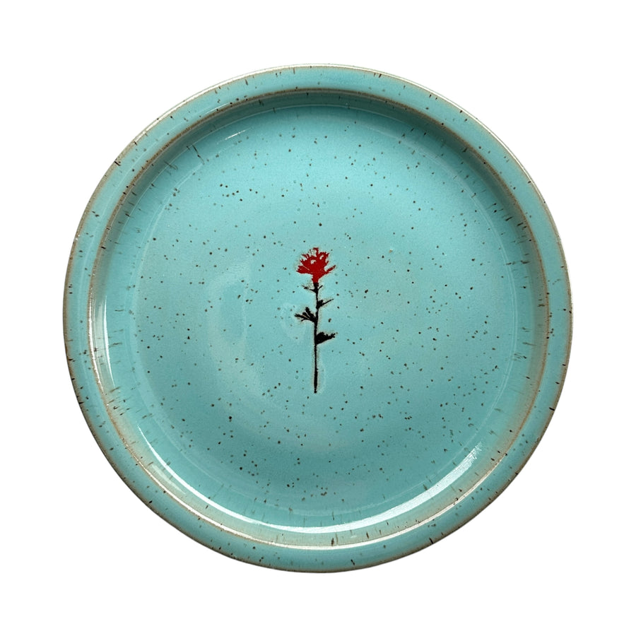 Dinner Plate - Western Teal Paintbrush