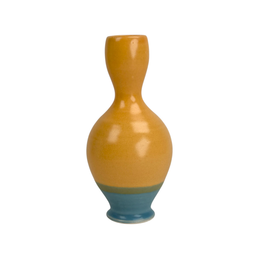 Bud Vase - Yellow/Turquoise