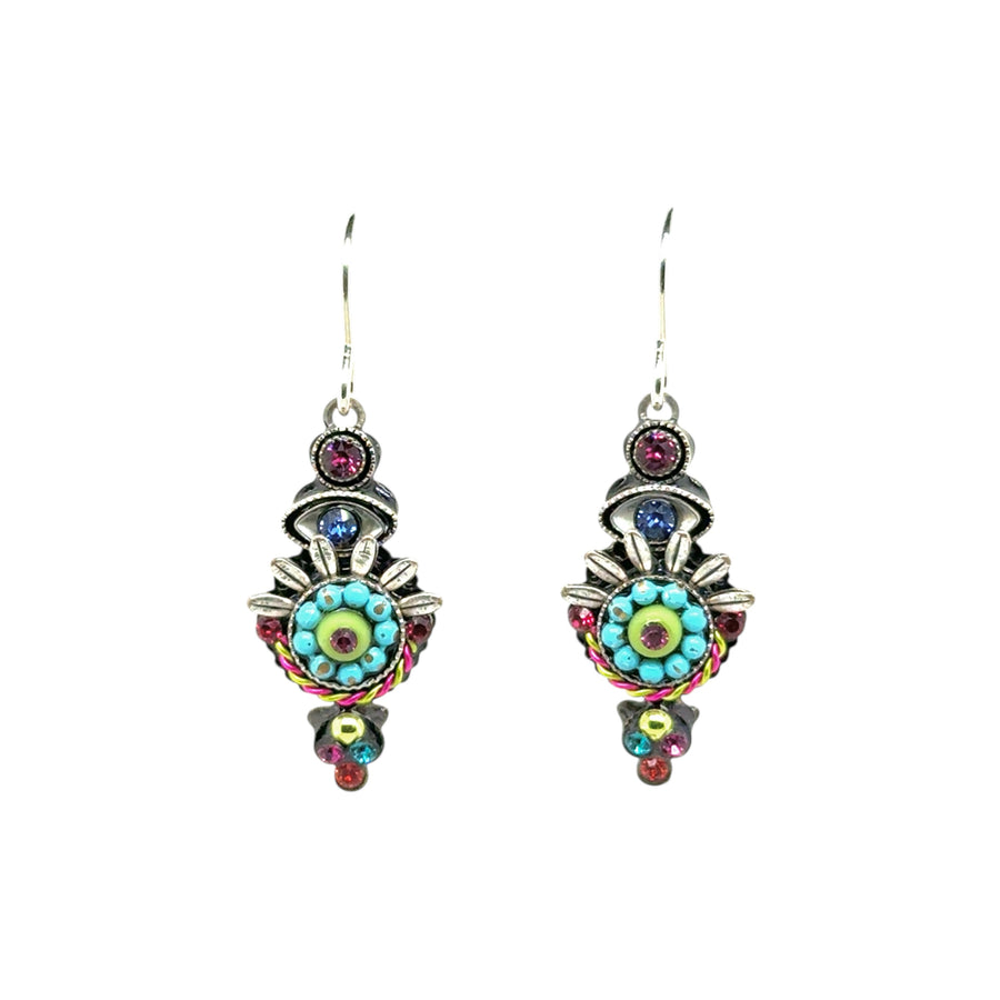 Earrings - Heart with Evil Eye - Long