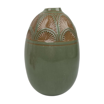 Large Vase - Teal - Geometric