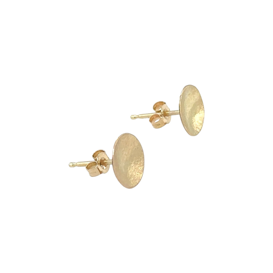 Earrings - 14K Gold Disk Stud