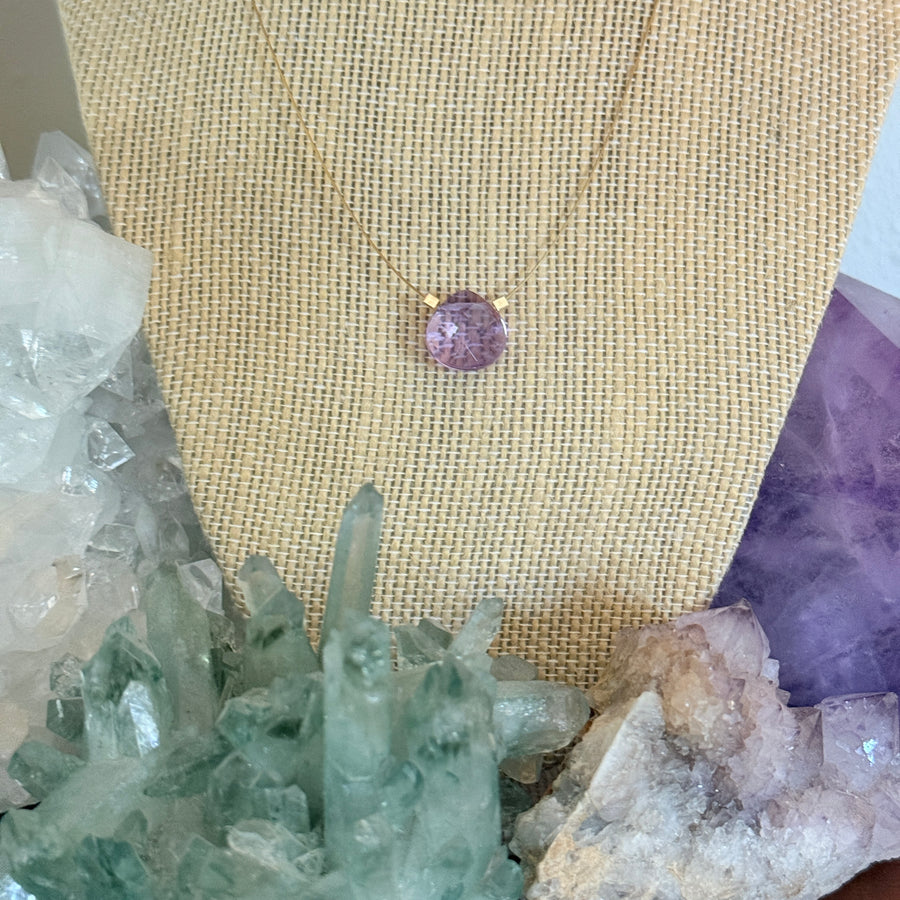 Czech Quartz Necklace - Hyacinth