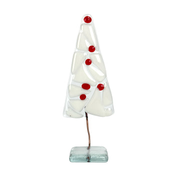 Tree - White with Red Balls - Narrow