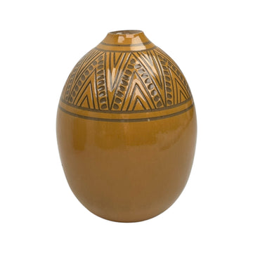 Medium Vase - Gold - Geometric
