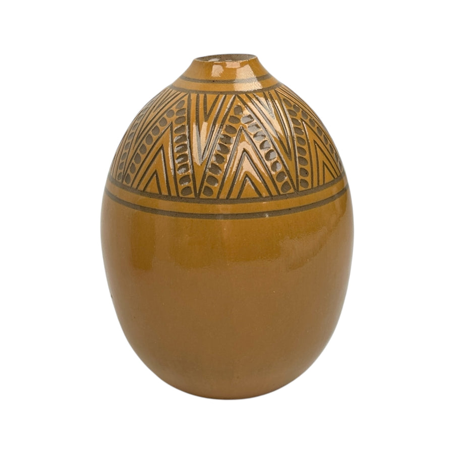 Medium Vase - Gold - Geometric