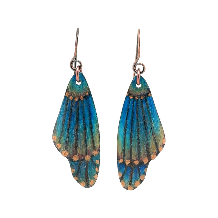 Earrings - Butterfly Wing - Blue