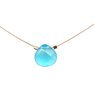 Czech Quartz Necklace - Teal