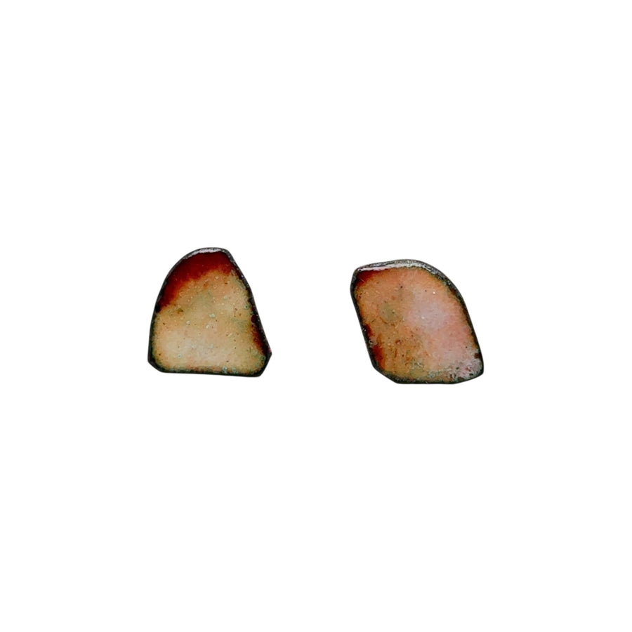 Enameled Stud Earrings