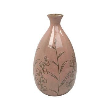 Medium Vase - Pink - Botanical