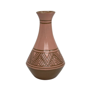 Medium Vase - Pink - Geometric